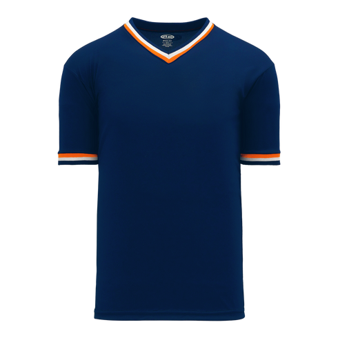 Athletic Knit V-Neck Baseball Jersey with Knitted Trim (BA1333)